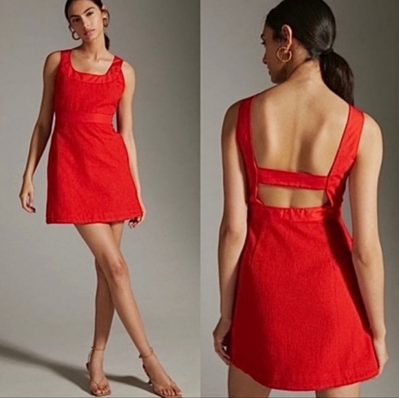 Anthropologie Dresses & Skirts - Maeve Scoop Neck Mini Dress Anthropologie